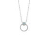 Load image into Gallery viewer, Mystigrey Dana .925 Sterling Silver Plated Rhodium Necklace Blue Agate