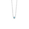 Load image into Gallery viewer, Mystigrey Liberty .925 Sterling Silver Plated Rhodium Necklace Blue