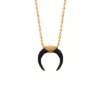 Load image into Gallery viewer, Mystigrey Mina 18K Gold Plated Necklace for Women Black & Golden