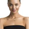 Load image into Gallery viewer, Mystigrey Chantel 18K Gold Plated and .925 Sterling Silver Plated Rhodium Necklace for Women with Cubic Zirconia