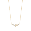 Load image into Gallery viewer, Mystigrey Elizabeth 18K Gold Plated Necklace for Women with Cubic Zirconia Bouquet