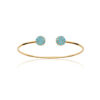 Load image into Gallery viewer, Mystigrey Amie 18K Gold Plated Bangle for Women with Turquoise