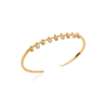 Load image into Gallery viewer, Mystigrey Hannah 18K Gold Plated Crown Bangle for Women with Cubic Zirconia
