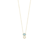 Load image into Gallery viewer, Mystigrey LaPerla 18K Gold Plated Necklace for Women White and Turquoise