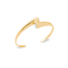 Load image into Gallery viewer, Mystigrey Montana 18K Gold Plated Bangle for Women Mother of Pearl White