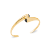 Load image into Gallery viewer, Mystigrey Montana 18K Gold Plated Bangle for Women Mother of Pearl White