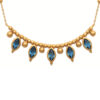 Load image into Gallery viewer, Mystigrey Cleo 18K Gold Plated Necklace Blue and Red