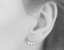 Load image into Gallery viewer, Mystigrey Elizabeth 18K Gold Plated Jacket Earrings for Women with Multi Cubic Zirconia