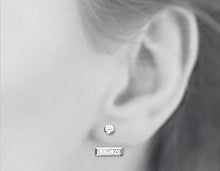 Load image into Gallery viewer, Mystigrey Jessica .925 Sterling Silver Plated Rhodium Jacket Earrings for Women with Cubic Zirconia