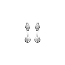 Load image into Gallery viewer, Mystigrey LIberty 18K Gold Plated Jacket Earrings for Women with Cubic Zirconia