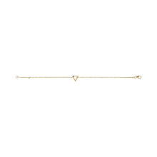 Load image into Gallery viewer, Mystigrey Aria .925 Sterling Silver Plated Rhodium and 18K Gold Plated Triangle Bracelet