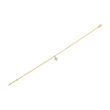 Load image into Gallery viewer, Mystigrey Milena Heart 18K Gold Plated Anklet With Cubic Zirconia