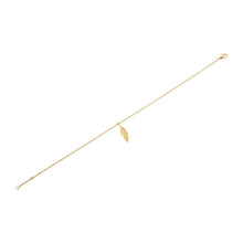 Load image into Gallery viewer, Mystigrey Ariel Feather .925 Sterling Silver Plated Rhodium Anklet