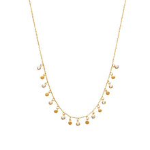 Load image into Gallery viewer, Mystigrey Hannah 18K Gold Plated and .925 Sterling Silver Plated Rhodium Necklace for Women with Cubic Zirconia