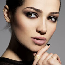 Load image into Gallery viewer, Mystigrey Olivia 18K Gold Plated Climber Earrings for Women