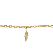 Load image into Gallery viewer, Mystigrey Ariel Feather 18K Gold Plated Anklet