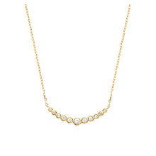 Load image into Gallery viewer, Mystigrey Elizabeth 18K Gold Plated Necklace for Women with Cubic Zirconia -Horizontal