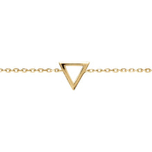 Load image into Gallery viewer, Mystigrey Aria .925 Sterling Silver Plated Rhodium and 18K Gold Plated Triangle Bracelet