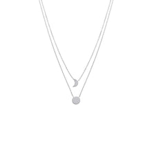 Load image into Gallery viewer, Mystigrey Moon 18K Gold Plated and .925 Sterling Silver Plated Dual Necklace for Women