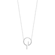 Load image into Gallery viewer, Mystigrey Gaelle .925 Sterling Silver Plated Rhodium Necklace for Women with Cubic Zirconia
