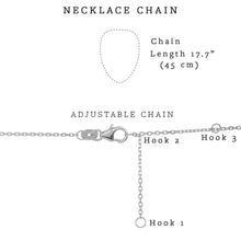 Load image into Gallery viewer, Mystigrey Hannah 18K Gold Plated and .925 Sterling Silver Plated Rhodium Necklace for Women with Cubic Zirconia