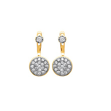 Load image into Gallery viewer, Mystigrey Amie .925 Sterling Silver Plated Rhodium Jacket Earrings for Women with Cubic Zirconia
