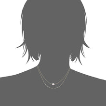 Load image into Gallery viewer, Mystigrey Girls and Women Agatha 18K Plated Gold Double Necklace Gold Black Agate, Blue Amazonite, Pink Quartz, Green Aventurine and White Moonstone