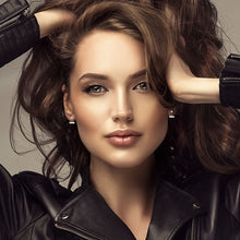 Load image into Gallery viewer, Mystigrey Jessica .925 Sterling Silver Plated Rhodium Jacket Earrings for Women with Cubic Zirconia