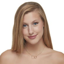 Load image into Gallery viewer, Mystigrey Lola Mother Daughter 18K Rose Gold Plated, Rose Gold Plated and .925 Sterling Silver Plated Necklace for Women