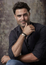 Load image into Gallery viewer, Mystigrey Livio Stainless Steel Double Wrap Bracelet for Men Leather