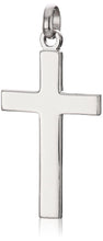 Load image into Gallery viewer, Mystigrey Cross .925 Sterling Silver Plated Rhodium and 18K Gold Plated Pendant for Women and Men  X Large 2 inches x 1.2 inch and Large 1.1 inch x.6 inch and Small 0.8 inch x 0.4 inch