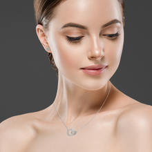 Load image into Gallery viewer, Mystigrey Carter .925 Sterling Silver Plated Rhodium and 18K Gold Plated Stud Earrings for Women with Cubic Zirconia - Interlocked Circles