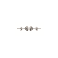 Load image into Gallery viewer, Mystigrey Hannah .925 Sterling Silver Plated Rhodium Solitary Earrings for Women with Cubic Zirconia