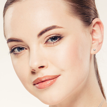 Load image into Gallery viewer, Mystigrey Hannah .925 Sterling Silver Plated Rhodium Solitary Earrings for Women with Cubic Zirconia