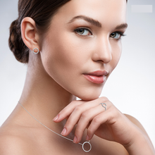 Load image into Gallery viewer, Mystigrey Angel .925 Sterling Silver Plated Rhodium Earrings for Women with Cubic Zirconia