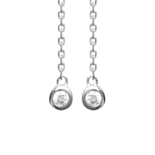 Load image into Gallery viewer, Mystigrey Liberty .925 Sterling Silver Plated Rhodium or 18K Gold Plated Earrings for Women with Cubic Zirconia