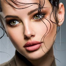 Load image into Gallery viewer, Mystigrey Gaelle .925 Sterling Silver Plated Rhodium Dangling Earrings for Women with Cubic Zirconia