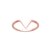 Load image into Gallery viewer, Mystigrey Aria .925 Sterling Silver Plated Rhodium,18k Gold Plated and Rose Gold Plated V Ring
