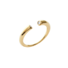 Load image into Gallery viewer, Mystigrey LIberty 18K Gold Plated Open Ring with Cubic Zirconia