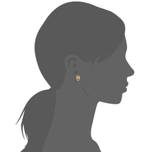Load image into Gallery viewer, Mystigrey Carter .925 Sterling Silver Plated Rhodium and 18K Gold Plated Stud Earrings