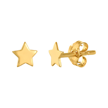 Load image into Gallery viewer, Mystigrey Polaris Single Star .925 Sterling Silver Plated Rhodium and 18K Gold Plated Earrings