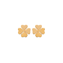 Load image into Gallery viewer, Mystigrey Clover 18K Gold Plated Earrings for Women