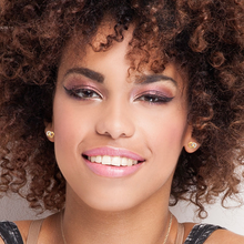 Load image into Gallery viewer, Mystigrey Carter .925 Sterling Silver Plated Rhodium and 18K Gold Plated Stud Earrings for Women with Cubic Zirconia - Interlocked Circles