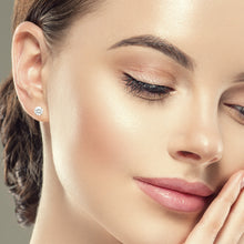 Load image into Gallery viewer, Mysti 18K Gold Plated Solitary Earrings for Women with Cubic Zirconia