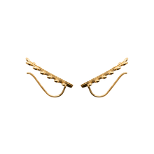 Load image into Gallery viewer, Mystigrey Eden .925 Sterling Silver Plated Rhodium and 18K Gold Plated Climber Earrings