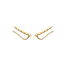 Load image into Gallery viewer, Mystigrey Olivia .925 Sterling Silver Plated Rhodium and 18K Gold Plated Climber Earrings