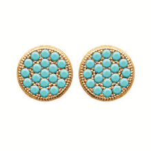Load image into Gallery viewer, Mystigrey Amie .925 Sterling Silver Plated Rhodium and 18K Gold Plated Earrings for Women with Cubic Zirconia or Turquoise