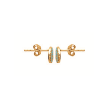 Load image into Gallery viewer, Mystigrey Amie .925 Sterling Silver Plated Rhodium and 18K Gold Plated Earrings for Women with Cubic Zirconia or Turquoise