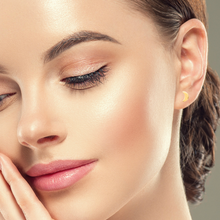 Load image into Gallery viewer, Mystigrey Moon .925 Sterling Silver Plated Rhodium and 18K Gold Plated Stud Earrings for Women Sun and Moon