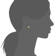 Load image into Gallery viewer, Mystigrey Ava .925 Sterling Silver Plated Rhodium and 18K Gold Plated Stud Earrings